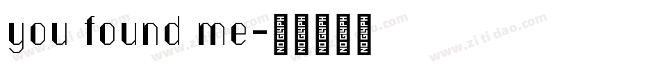 you found me字体转换